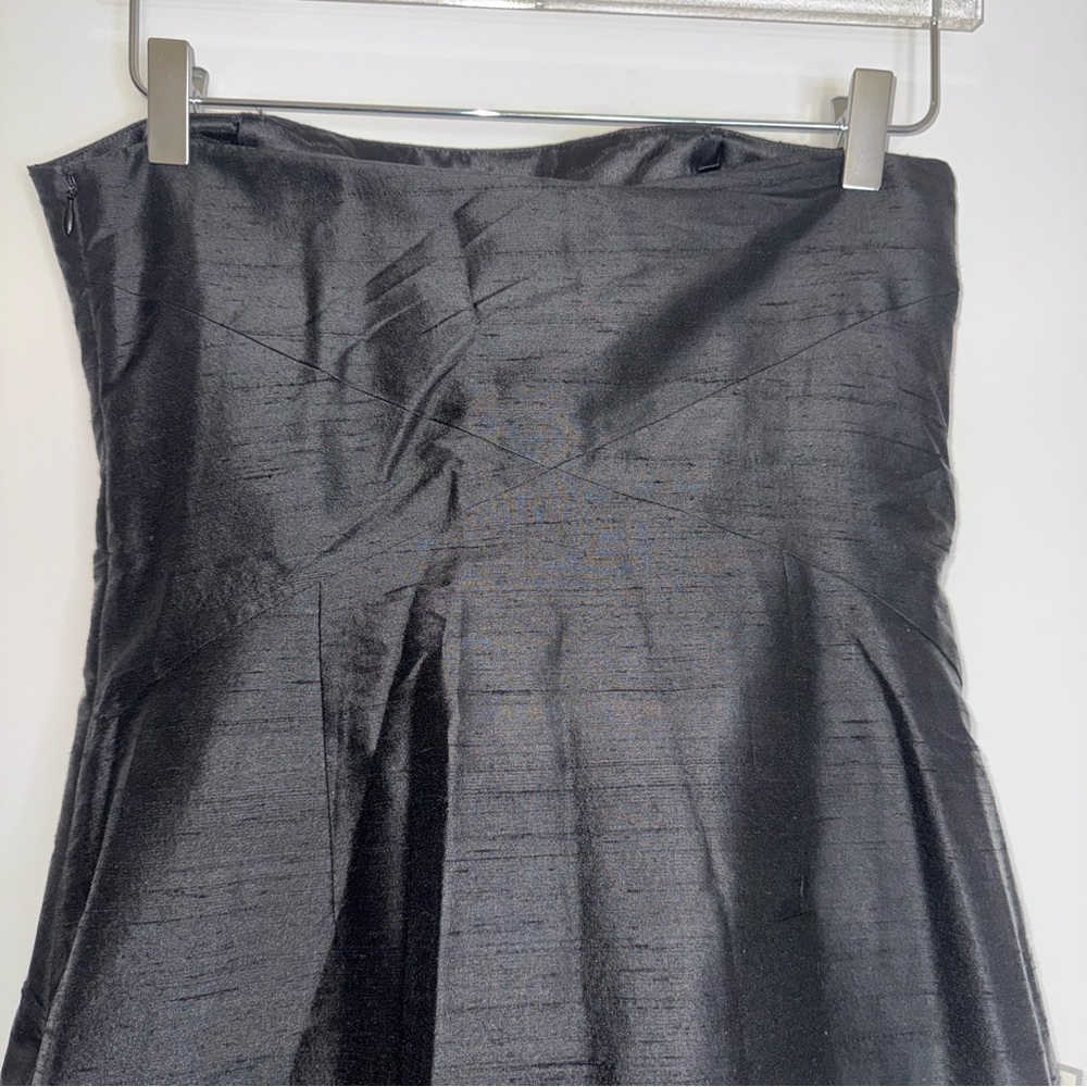 Ann Taylor Black Strapless Pleated A-line Dress - Picture 2 of 16